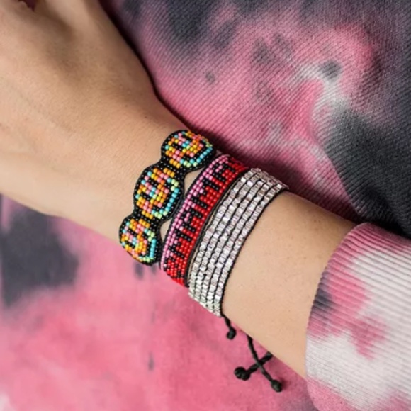 Ayounik Womens Colorful Beaded MAMA Adjustable Love String Bracelet - Picture 2 of 6